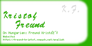 kristof freund business card